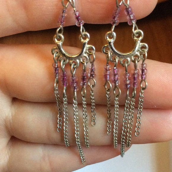 Pink Dangle and Stud Earring Set - Picture 3 of 7